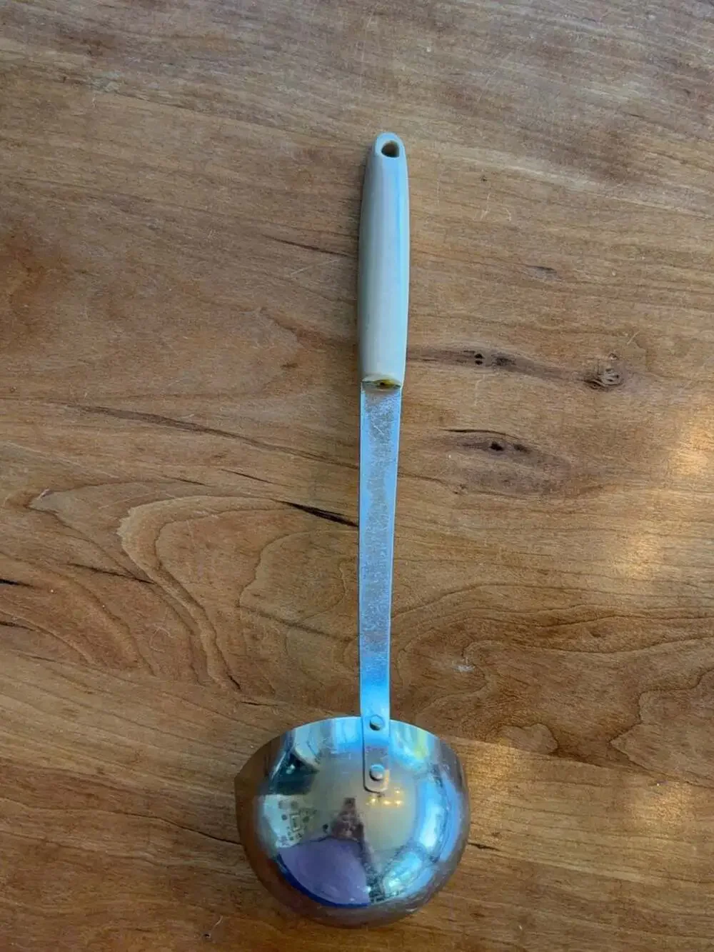 Vintage Ekco Flint Stainless Steel Floral Pattern Soup Ladle